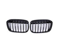 KMLONG Rejillas de Parrilla Delantera for Coche, Parrillas de Carreras, línea única, Compatible for X1 F48 F49 2016-2019 Cubierta de Rejilla del Parachoques Delantero del(Gloss Black)