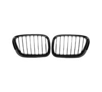 KMLONG Rejillas Delanteras, Compatible for E53, X5 1999-2003, Estilo De Automóvil, Parrilla De Capó Deportiva Negra Brillante cubierta de rejilla del parachoques delantero del vehículo(Single Line)
