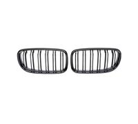 KMLONG Rejillas delanteras de coche, Compatible for Serie 3, E90 E91 LCi 320i 318i 325i 2009-2012 Parrilla de doble listón Accesorios de parrillas de carreras cubierta de rejilla del parachoques delan
