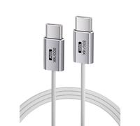 KMMXXCPM [Blanco-1M Cable USB C a USB C,Transferencia de datos de 80Gbps Compatible con Thunderbolt 5/4/3,USB C 100W Carga Rapida,16K/8K/4K de Transmisión Para Hub,Docking,SSD,Monitor,Carplay,Tableta