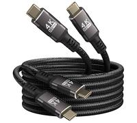 KMMXXCPM Cable USB C 2m 2Pack Compatible Con Thunderbolt 3,Tipo C 100W Carga Rapida,Cable USB C 3.1 Gen 1 Transferencia de Datos de 10Gbps,USBC HD 4K@60Hz/2K@120Hz Video Aplicable a Monitor,Hub,SSD.