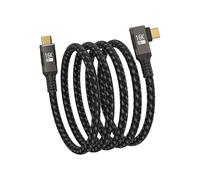 KMMXXCPM Cable USB-C a USB-C ángulo recto largo 2m Compatible Con Thunderbolt 5/4,Cable USB5 80Gbps Transferencia de Datos,90 Grados Cable USB Tipo C Carga Rapida 240W,16K@60Hz/8K@120Hz para Display.