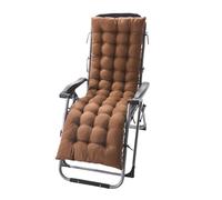 KMQRDZi Cojín para Tumbona de Jardín 155 x 48 x 8 cm - Acolchado para Ratán, Sofá, Lino Sintético y Chaise Lounge (Marrón)