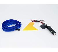 Kmruazre El Wires Car Kit 5m/16ft Ajuste Interior Frío Coche Brillante Ambiente Decorativo Tubo De Luz De Neón Círculo Hasta 360 Grados Con Cigarrillo(Azul)