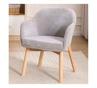 KMUD Silla ejecutiva de recepción Lateral, sillas Acolchadas for vestíbulo, sillón de Oficina, sillón Moderno de Mediados de Siglo con Acento for Espacios pequeños, sillas de tocador(Grey)