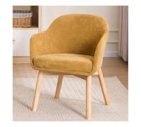 KMUD Silla ejecutiva de recepción Lateral, sillas Acolchadas for vestíbulo, sillón de Oficina, sillón Moderno de Mediados de Siglo con Acento for Espacios pequeños, sillas de tocador(Yellow)