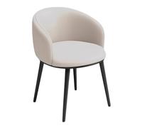 KMUD Sillas de Cuero for Invitados, Escritorio de Oficina, Silla Auxiliar de recepción con Brazos Acolchados, sillas Decorativas, sillón Moderno de Mediados de Siglo, Silla de Lectura(Beige)