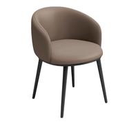 KMUD Sillas de Cuero for Invitados, Escritorio de Oficina, Silla Auxiliar de recepción con Brazos Acolchados, sillas Decorativas, sillón Moderno de Mediados de Siglo, Silla de Lectura(Bruin)