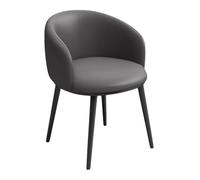 KMUD Sillas de Cuero for Invitados, Escritorio de Oficina, Silla Auxiliar de recepción con Brazos Acolchados, sillas Decorativas, sillón Moderno de Mediados de Siglo, Silla de Lectura(Gray-1)