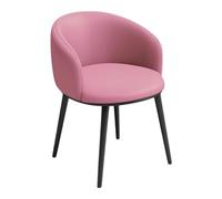 KMUD Sillas de Cuero for Invitados, Escritorio de Oficina, Silla Auxiliar de recepción con Brazos Acolchados, sillas Decorativas, sillón Moderno de Mediados de Siglo, Silla de Lectura(Roze)