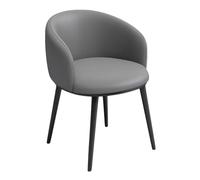 KMUD Sillas de Cuero for Invitados, Escritorio de Oficina, Silla Auxiliar de recepción con Brazos Acolchados, sillas Decorativas, sillón Moderno de Mediados de Siglo, Silla de Lectura(Gray-2)