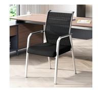 KMUD Sillas de Oficina for reuniones, sillas de recepción de Malla, sillones de Conferencia, sillas de Escritorio sin Ruedas, sillas ejecutivas, sillas de Escritorio for computadora(Nero)