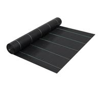 KMUNGDWG Fieltro contra malas hierbas resistente a los rayos UV, 2 x 100 m, lámina negra de polipropileno de 60 g/m², fieltro para jardín para un control eficaz de malas hierbas y permeabilidad al