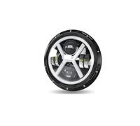 KMVPVGZHCN Faros de motocicleta Para Road King Para Jeep Para Wrangler JK Halo Faro LED Para Motocicleta Halo Angel Eyes De 7 Pulgadas(7 Inch X)