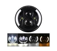 KMVPVGZHCN Faros de motocicleta Para Street Glide Road King Faro delantero LED de 7 pulgadas para motocicleta con adaptador(50w black with DRL6)