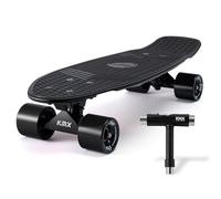KMX Mini Cruiser Skateboard Monopatín, Negro 22 Pulgadas
