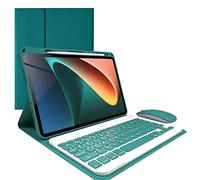 KMXDD Funda de teclado y mouse compatible con iPad Air de 11 pulgadas M2/iPad Air de 5ª 4ª generación de 11.9 pulgadas, iPad Pro de 11 pulgadas, 4ª, 3ª, 2ª generación, teclado extraíble de color verde