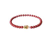 KMYZQDV Pulsera de cinabrio Feng Shui para mujer, pulsera de la buena suerte con dijes y amuletos de protección, pulsera china roja para buena suerte, riqueza, abundancia y prosperidad