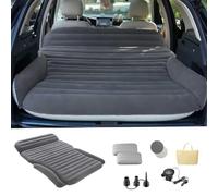 KMZ Colchón hinchable para SUV, para coche, camión y camping - cama de coche portátil, gruesa para llevar, incl. 2 almohadas y bomba de aire eléctrica