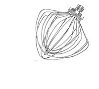 KN211WW Accesorio de látigo de 11 alambres de acero inoxidable for batidora con elevación de tazón, tazón de 7 cuartos, batidor de crema espesa for huevos
