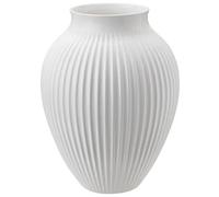Knabstrup Keramik Jarrón acanalado Knabstrup 27 cm Blanco