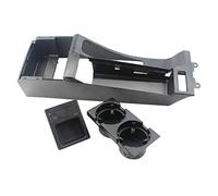 Knadgbft 3 unids/set para E46 3 SERIES negro consola central Trim Base & Cup Coin Storage Holder