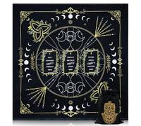 Knana Tarot adivinación Altar Cloth - Accesorio de lectura de cartas con patrón de cruz celta - Terciopelo hecho a mano