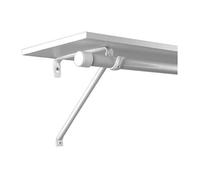 Knape & Vogt John Sterling RP-0042-BWT - Soporte de barra y estante de acero ajustable, color blanco