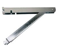 KNAPE & VOGT MFG CO - Galvanized Steel Double Shelf Bracket with Fold-Out, 13-In.