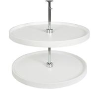 Knape & Vogt PFN28ST-W Organizador de gabinete de polímero de 31,5 x 28 x 28 Pulgadas, Redondo, Color Blanco