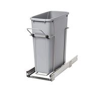 Knape & Vogt RS-PSW9-1-20-P 17 in. H x 8 in. W x D Steel in-Cabinet 20 Qt. Single Platinum Pull Out Trash Can