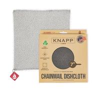 Knapp Made Chainmail - Paño de cocina de 7 x 5 pulgadas, reemplaza tu esponja sucia, limpiador multiusos de utensilios de cocina, ollas y sartenes, dura toda una vida