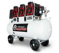 KnappWulf compresor susurrante compresor de aire KW6200, compresor de aire comprimido, tanque 100L, 4500W, 69dB, presión de funcionamiento de 10 bar, paso de aire 768/min, con separador de agua