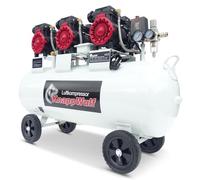 KnappWulf Flüster KW4100 - Compresor de presión de aire con caldera de 100 L, 3 motores de 1100 W, 10 bar, 660 l/min