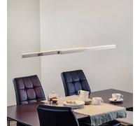 Knapstein Lámpara colgante LED Lara 134 cm extensible níquel
