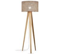 Knapstein Lámpara de pie de 3 patas Athena, pantalla de lino