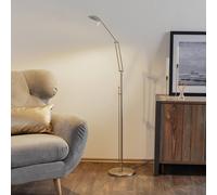 Knapstein Lámpara de pie LED Carl, color níquel, regulable, atenuable True