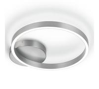 Knapstein Plafón LED Anel-40, níquel mate, directo/indirecto