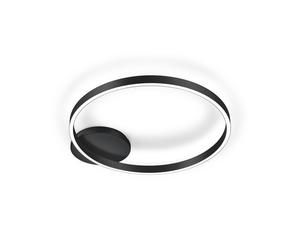 Knapstein Plafón LED Anel-60, negro, directo/indirecto