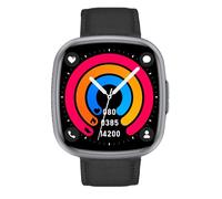 Knauermann Neo 2 (2025) - Black Square - Reloj Inteligente de Salud - Función ECG + HRV - Bluetooth BT - Apnea del sueño - Presión Arterial - Correa de Cuero Vacuno Negra