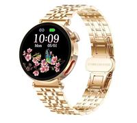 Knauermann Neo 2 (2025) - Oro Redondo - Reloj Salud Smartwatch - Función ECG + HRV - Bluetooth BT - Apnea del sueño - Presión Arterial - Pulsera de eslabones (Acero Inoxidable) + Herramienta