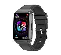 Knauermann Neo 2 Band ECG Health Watch con medición de la presión Arterial, SpO2, Pulso, análisis del sueño, función telefónica y Llamada de Emergencia, Pulsera de Cuero de Vacuno Negro