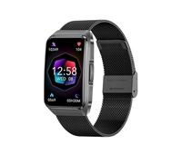 Knauermann Neo 2 Band: Reloj de Salud ECG con medición de la presión Arterial, SpO2, frecuencia cardíaca, análisis del sueño, función telefónica y Llamada de Emergencia, Pulsera milanesa Negra