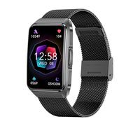 Knauermann Neo 2 Band: Reloj de Salud ECG con medición de la presión Arterial, SpO2, frecuencia cardíaca, análisis del sueño, función telefónica y Llamada de Emergencia, Pulsera milanesa Negra