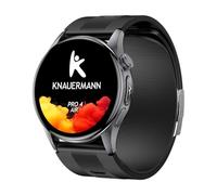 Knauermann Pro 4 Air (2026) Reloj Inteligente y rastreador de Fitness para Mujeres y Hombres, AMOLED Siempre Encendido, IP66, Bluetooth 5.3, batería de hasta 25 días, Android e iOS, Negro, Redondo
