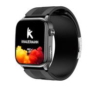 Knauermann Pro 4 Air (2026) Reloj Inteligente y rastreador de Fitness para Mujeres y Hombres, AMOLED Siempre Encendido, IP66, Bluetooth 5.3, batería de hasta 25 días, Android e iOS, Negro, Cuadrado