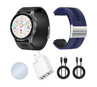 Knauermann Pro 4 Air (2026) Reloj Inteligente y rastreador de Fitness para Mujeres y Hombres, AMOLED Siempre Encendido, IP66, Bluetooth 5.3, batería de hasta 25 días, Android e iOS, Negro, Redondo