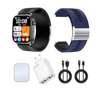 Knauermann Pro 4 Air (2026) Reloj Inteligente y rastreador de Fitness para Mujeres y Hombres, AMOLED Siempre Encendido, IP66, Bluetooth 5.3, batería de hasta 25 días, Android e iOS, Negro, Cuadrado