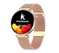 Knauermann Pro 4 Mini (2026) Redondo Oro - ECG Reloj Sanitario presión Arterial, Pulso y oxígeno en Sangre, análisis del sueño, teléfono, IP67, Oro milanés