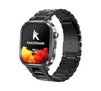 Knauermann - Pro 4 Ultra - Pulsera de Titanio Negra Cuadrada con función de Llamada y SOS. - Función de teléfono, Pulso, presión Arterial, HRV, análisis del sueño, para Hombre y Mujer